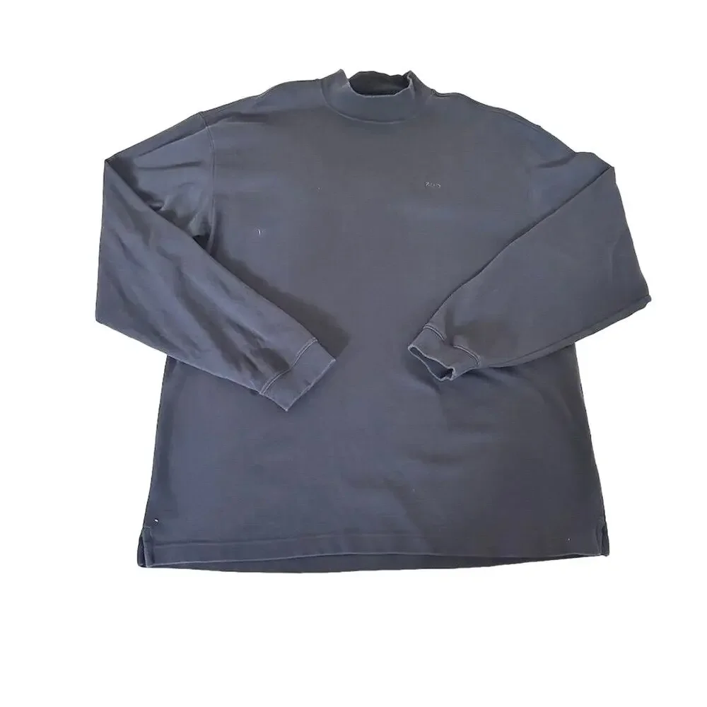 IZOD Men's XL Blue Long Sleeve Mock Neck T-Shirt Solid Classic Design - Picture 2 of 9